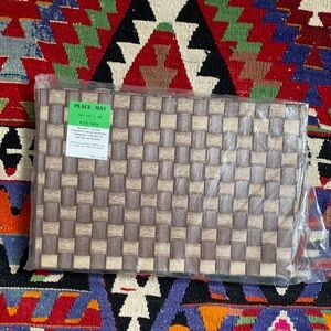 Vintage Japanese Woven Placemats PVC vtg nwt nos deadstock mid century MCM